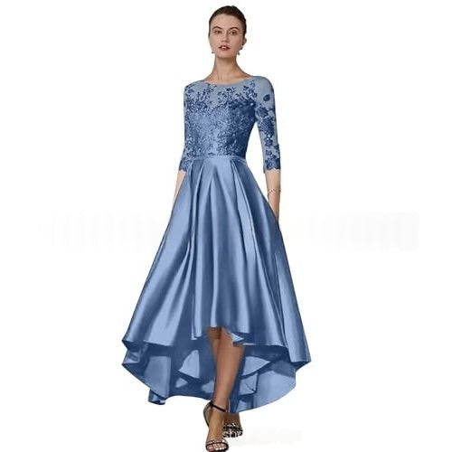Lace Mid-sleeve Long Evening Gown Long Party Dress For Balls And Events – Premium 0 | RICALOUX