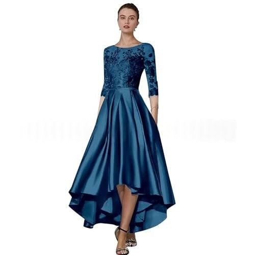 Lace Mid-sleeve Long Evening Gown Long Party Dress For Balls And Events – Premium 0 | RICALOUX