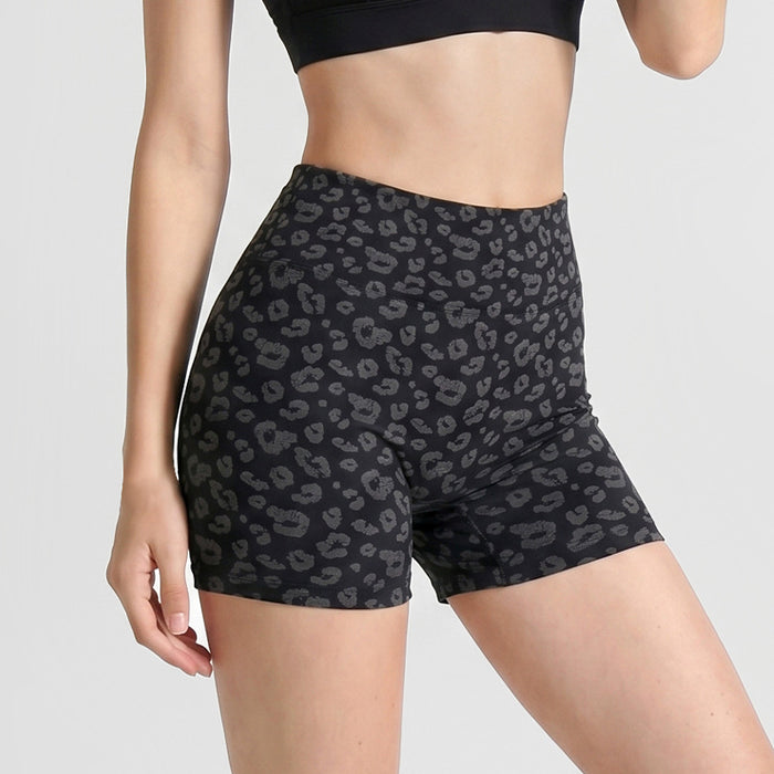 Leopard-Print Yoga Shorts For Fitness And Exercise – Premium 0 | RICALOUX
