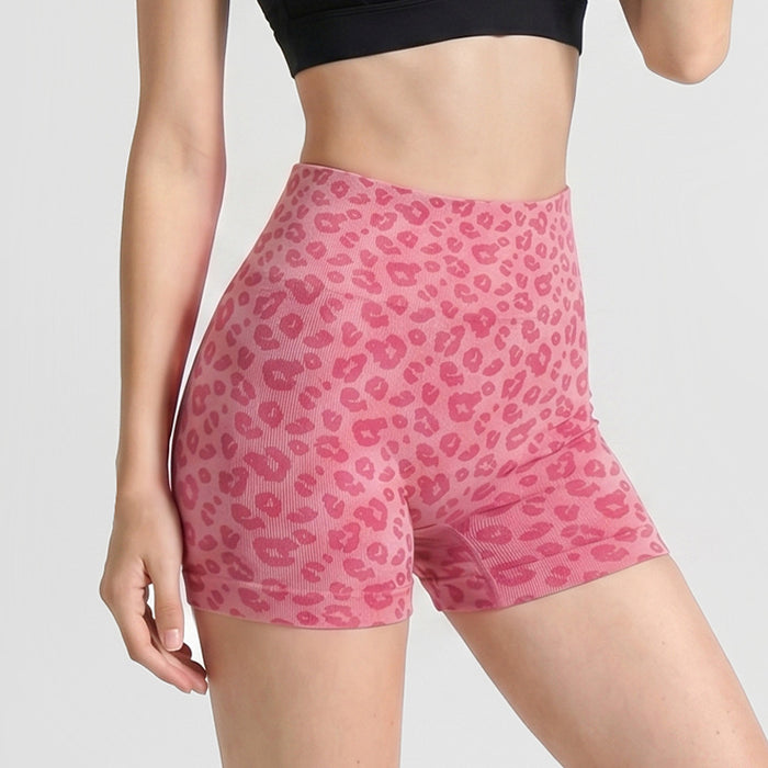 Leopard-Print Yoga Shorts For Fitness And Exercise – Premium 0 | RICALOUX