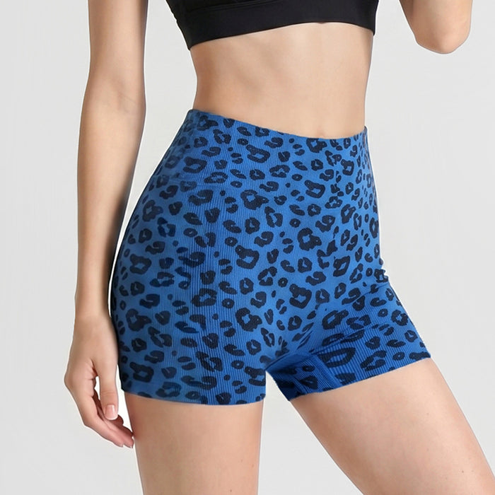 Leopard-Print Yoga Shorts For Fitness And Exercise – Premium 0 | RICALOUX