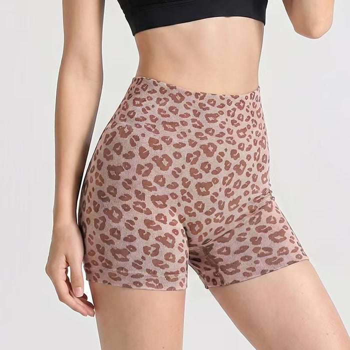 Leopard-Print Yoga Shorts For Fitness And Exercise – Premium 0 | RICALOUX