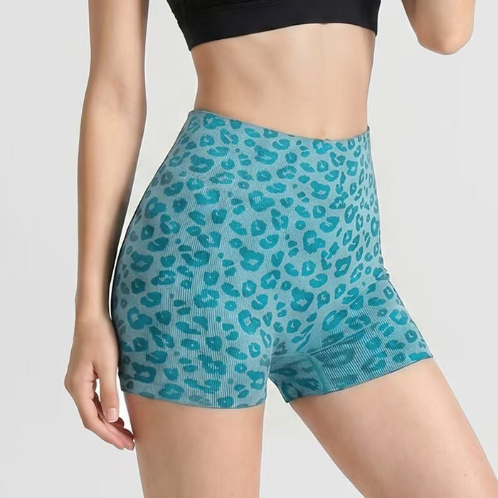 Leopard-Print Yoga Shorts For Fitness And Exercise – Premium 0 | RICALOUX