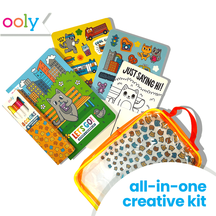 Let's Go! Activity & Coloring Kit - Kitty In The City – OOLY