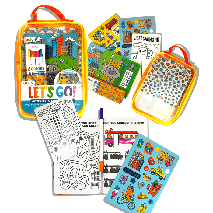 Let's Go! Activity & Coloring Kit - Kitty In The City – OOLY