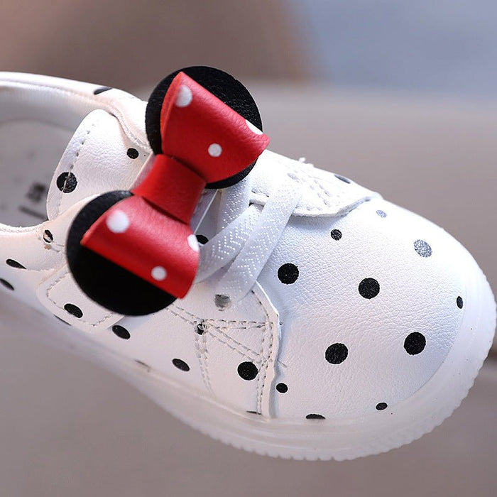 Light-up Shoes Girls Bowknot LED Light-up Shoes Breathable Baby Girls Shoes - RICALOUX