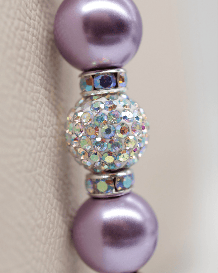 Austrian crystals & pearlized glass