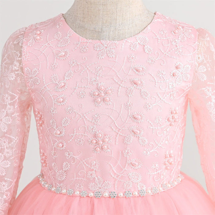 Little Girl Piano Performance Clothes Flower Girl Wedding Dress - RICALOUX