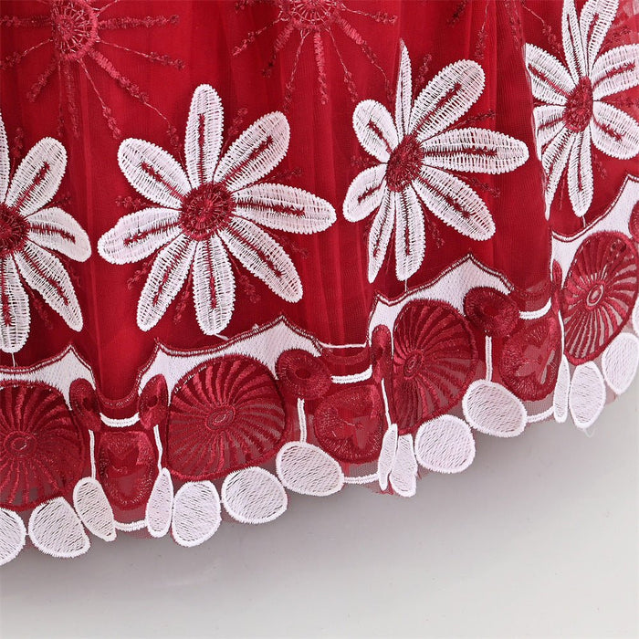 Little Girl Piano Performance Clothes Flower Girl Wedding Dress - RICALOUX