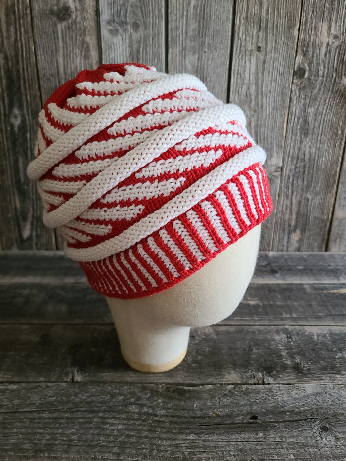 Janae Yagi Loom Knit ePattern: Candy Lane Beanie Pattern