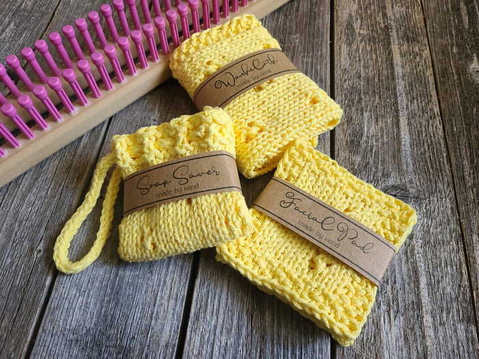 Janae Yagi Loom Knit ePattern: Lace Bath and Kitchen Set ePattern