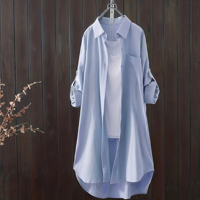 Loose-fit, Long-length, Long-sleeve Womens Blouse In European And American Style – Premium 0 | RICALOUX