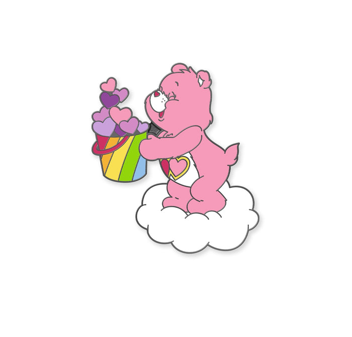 Love-A-Lot Bear Pride Pin, Care Bears