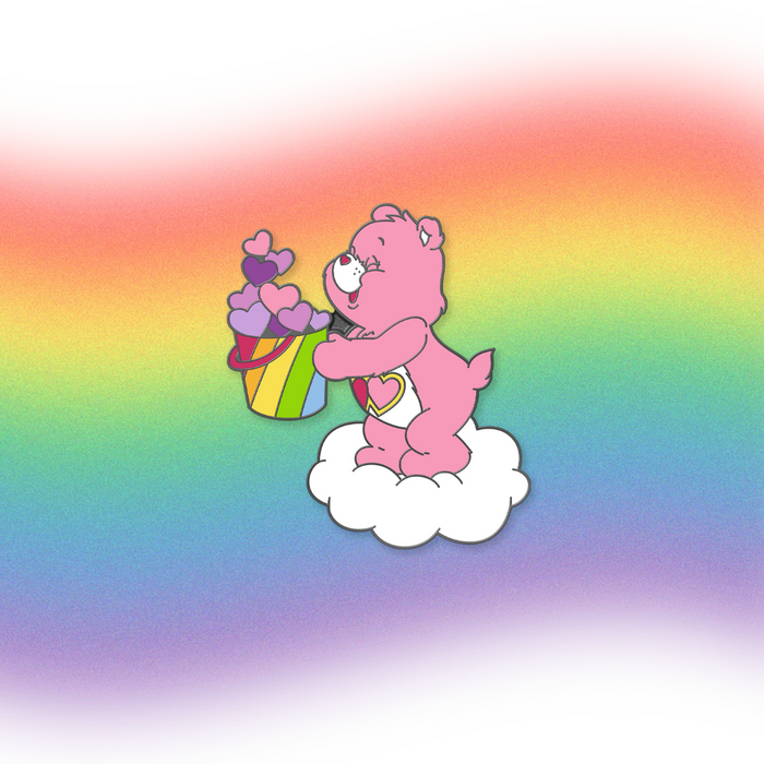 Love-A-Lot Bear Pride Pin, Care Bears