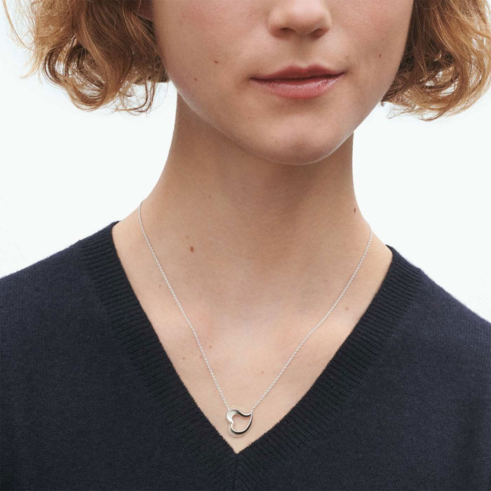 Georg Jensen Love Leaf Sterling Silver Pendant - Berry's Jewellers