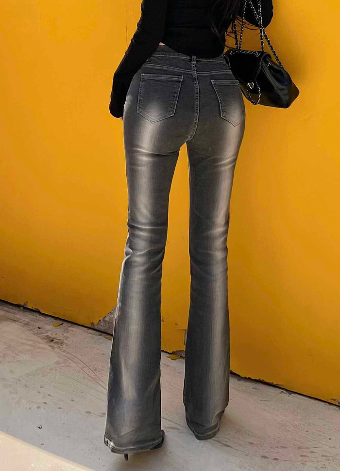 Low Waisted Elastic Slim Fit Floor Hugging Jeans – Premium 0 | RICALOUX