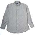 LUXE COTTON FLANNEL BUTTON DOWN SPORT SHIRT - LIGHT GREY