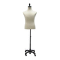 Male Dress Form With Rolling Base - Mannequin Mall