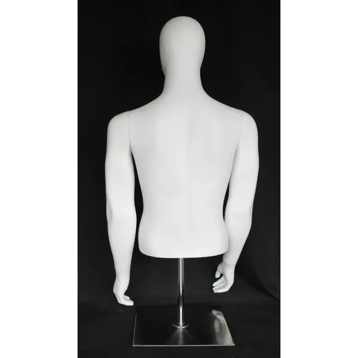Male Egghead Mannequin Torso with Base MM-MT66E-WM