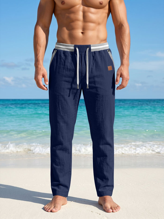 Mens Linen Straight-leg Casual Pants – Premium 0 | RICALOUX