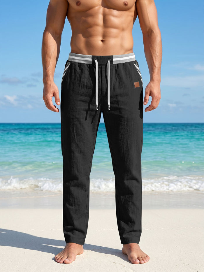 Mens Linen Straight-leg Casual Pants – Premium 0 | RICALOUX