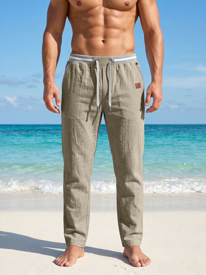 Mens Linen Straight-leg Casual Pants – Premium 0 | RICALOUX
