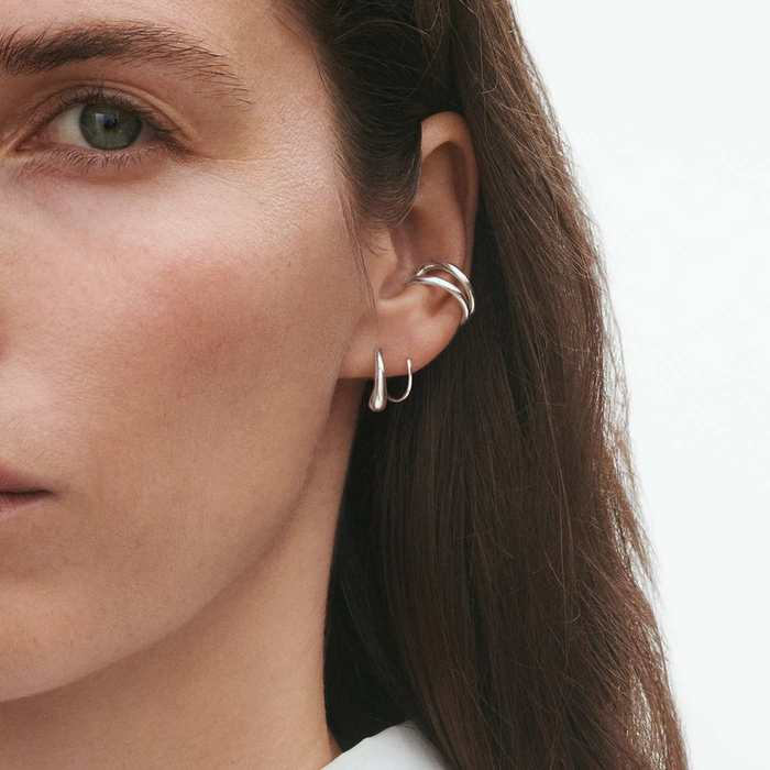 Georg Jensen Mercy Sterling Silver Swirl Earrings - Berry's Jewellers