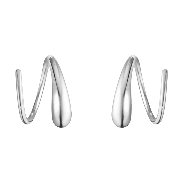 Georg Jensen Mercy Sterling Silver Swirl Earrings - Berry's Jewellers
