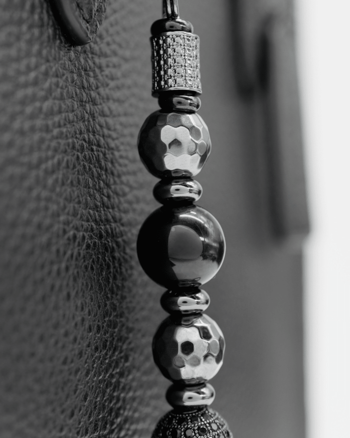 Black obsidian & hematite