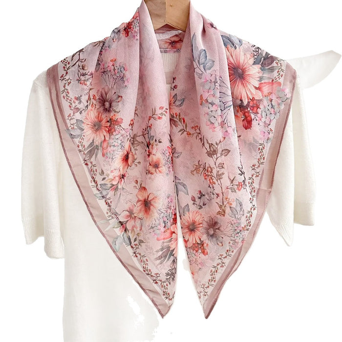 New Breathable Versatile Silk Chiffon Scarf For Women, Also Usable As A Shawl by Ricaloux