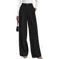 New Solid-color High-waisted Womens Casual Wide-leg Pants by Ricaloux