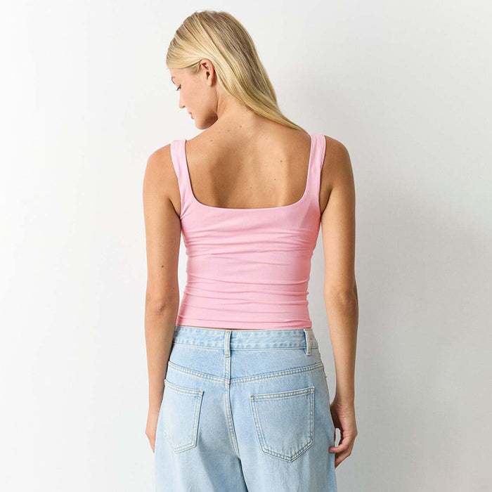 New U-neck Pleated Beaded Slim-fit Vest Top – Premium 0 | RICALOUX