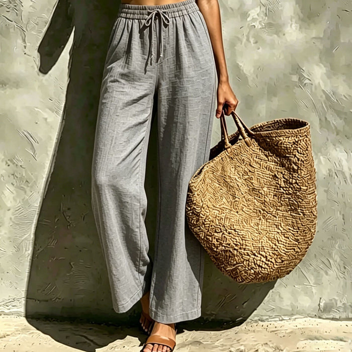 New Womens Casual High-waisted Loose-fitting Trousers With An Elastic Drawstring – Premium 0 | RICALOUX