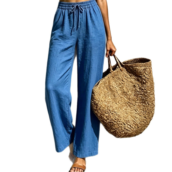 New Womens Casual High-waisted Loose-fitting Trousers With An Elastic Drawstring – Premium 0 | RICALOUX
