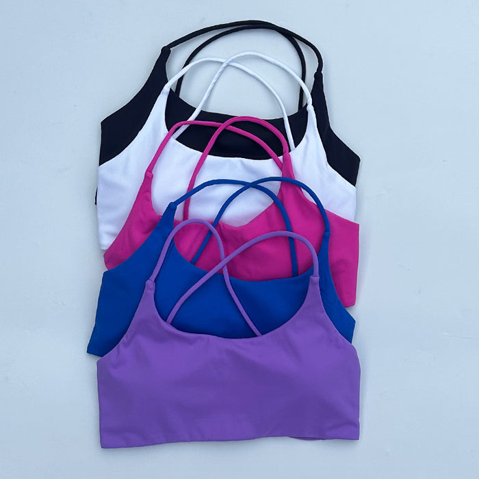 New Womens Shock-resistant, Quick-drying Sports Bra And Workout Top by Ricaloux