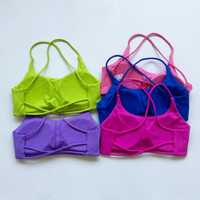 New Womens Shock-resistant, Quick-drying Sports Bra And Workout Top by Ricaloux
