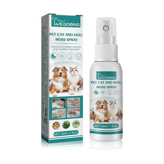 Pet Cat Dog Moss Spray Mite-removal Cleaning Relieve Pet Skin Moss Care Anti-itching Spray by Ricaloux