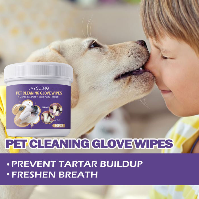Pet Cleaning Gloves Wet Wipes Pet Gum Care Gentle Cleaning Teeth Remove Tartar Odor by Ricaloux