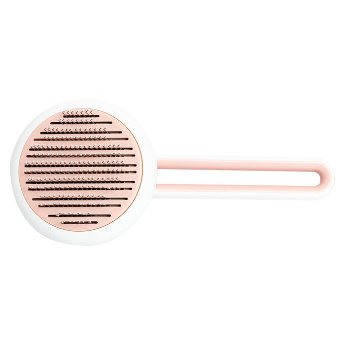 Pet Dog Hair Remover Cat Brush Grooming Tool Automatic Massage Comb Round Hair Brush For Cat Dog Pet Supplies by Ricaloux