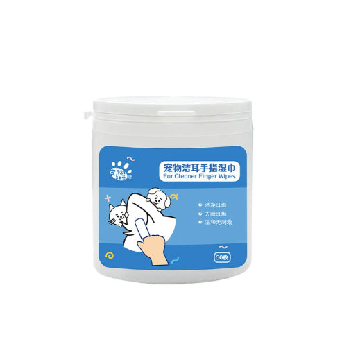 Pet Ear Cleaning Finger Wipes Ear Care Finger Gloves by Ricaloux