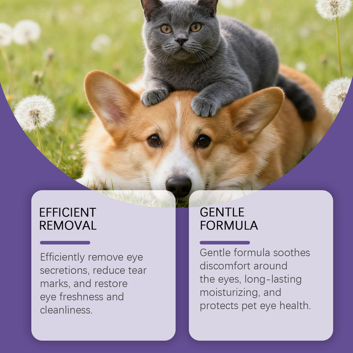 Pet Eye Drops Gently Care For Cats And Dogs' Eye Tear Stains, Tear Marks, And Eye Discharge by Ricaloux