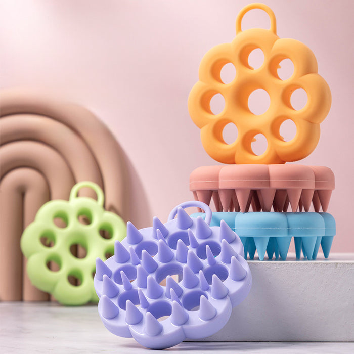 Pet Hair Care Device Silicone Hairdressing Tool Dry And Wet Dual Use Hair Wash Comb Fatigue Relief Massage Brush by Ricaloux