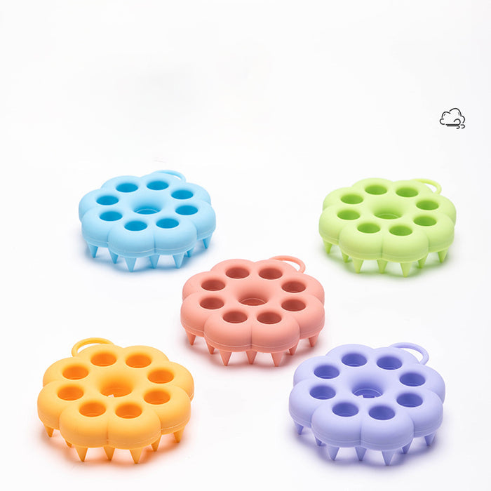 Pet Hair Care Device Silicone Hairdressing Tool Dry And Wet Dual Use Hair Wash Comb Fatigue Relief Massage Brush by Ricaloux