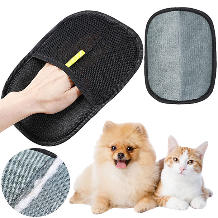 Pet Hair Remover Mitt Pet Hair Remover Gloves Deshedding Brush Glove For Dog Cat Rabbit With Long Short Curly Hair by Ricaloux