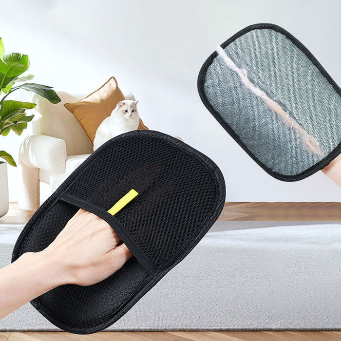 Pet Hair Remover Mitt Pet Hair Remover Gloves Deshedding Brush Glove For Dog Cat Rabbit With Long Short Curly Hair - RICALOUX