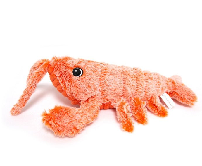 Pet Toys Electric Jumping Shrimp USB Charging Simulation Lobster Funny Cat Plush Pets Toy - RICALOUX