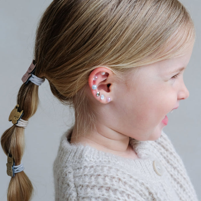 Pink Gem & Pearl Stick On Earrings – Mimi & Lula