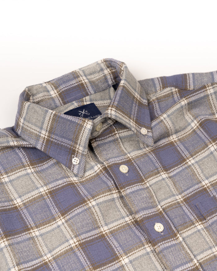 PLAID FLANNEL BUTTON DOWN - BLUE PLAID