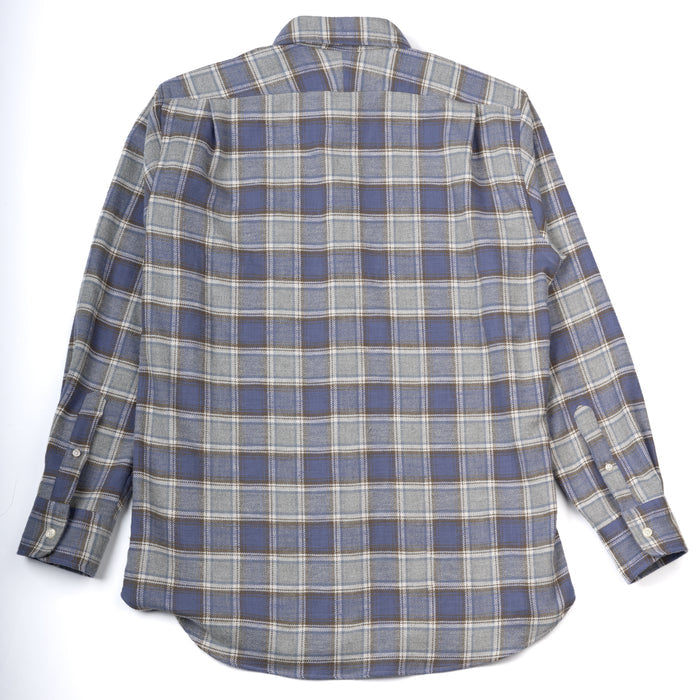 PLAID FLANNEL BUTTON DOWN - BLUE PLAID