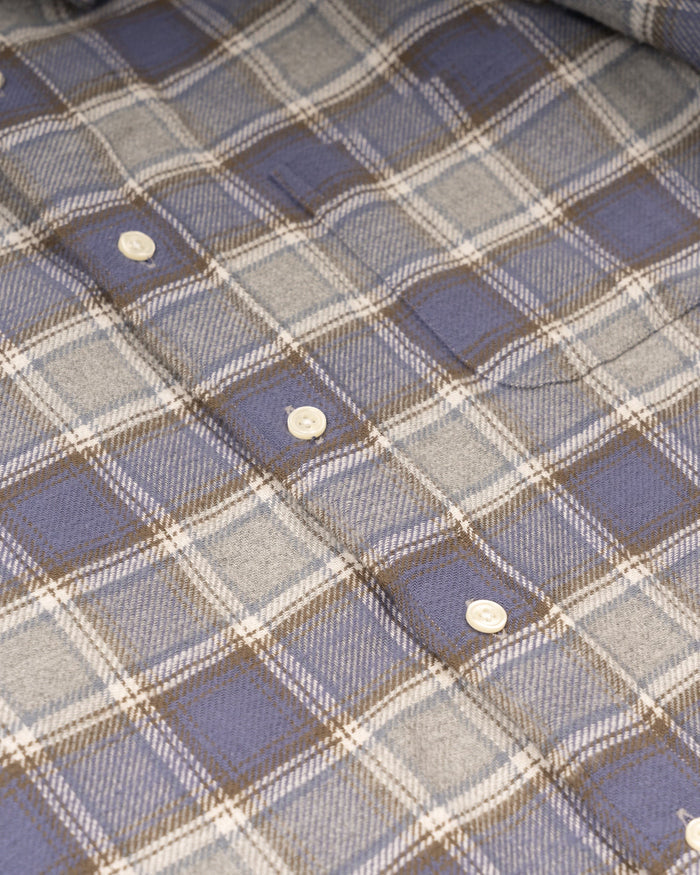 PLAID FLANNEL BUTTON DOWN - BLUE PLAID